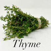 Fresh thyme sprigs in a 4 oz bundle, perfect for cocktails and gourmet cooking